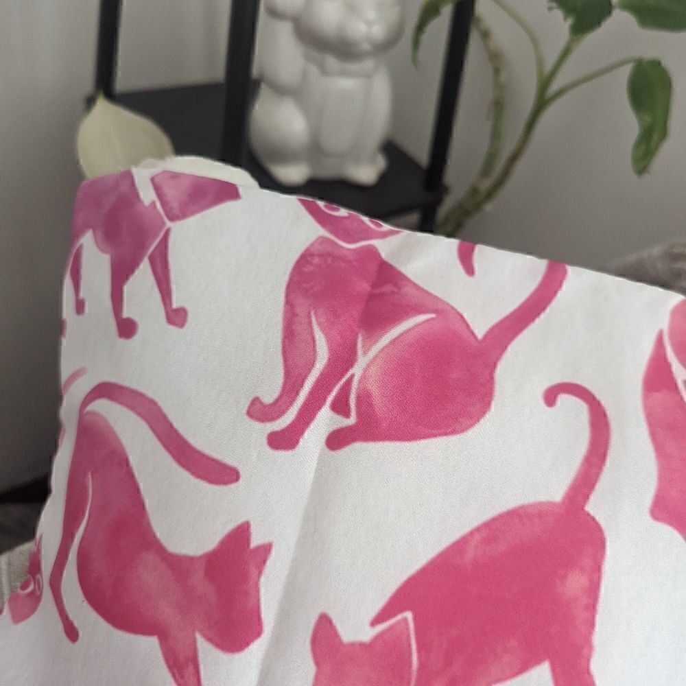 Kitty Cats Pattern Design Zippered Pillowcase for Accent Throw Pillow - Picture 3 of 9